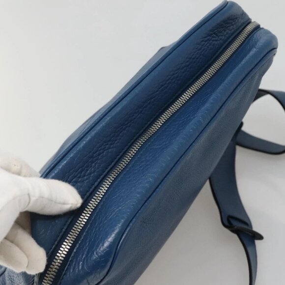 GUCCI Shoulder Bag Leather Blue Silver 337084 Auth 130167 - Picture 7 of 16